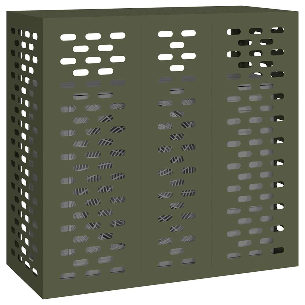 Vidaxl airconditioner hoes olijfgroen 110 x 50 x 105 cm staal