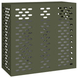 Vidaxl airconditioner hoes olijfgroen 110 x 50 x 105 cm staal