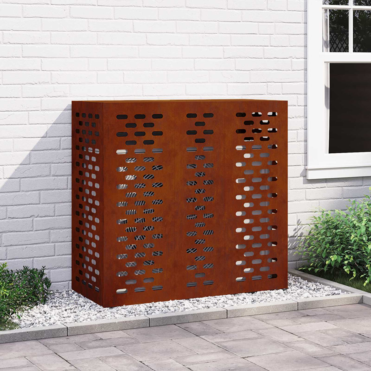 Vidaxl airconditioner hoes roestkleurig 110 x 50 x 105 cm