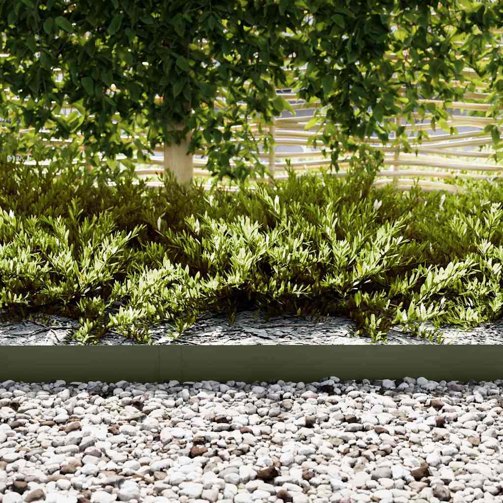 Vidaxl tuinrand 10 pcs olijf groen 100 x 0.05 x 20 cm