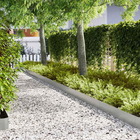 Vidaxl tuinrand 30 st 100 x 0.05 x 20 cm gegalvaniseerd staal zilver