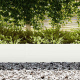 Vidaxl tuinrand 10 pcs wit 100 x 0.05 x 20 cm koudgewalst staal