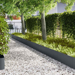 Vidaxl tuinrand 20 st 100 x 0,05 x 30 cm koudgewalst staal antraciet