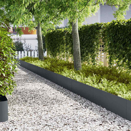 Vidaxl tuinrand 20 st 100 x 0,05 x 30 cm koudgewalst staal antraciet