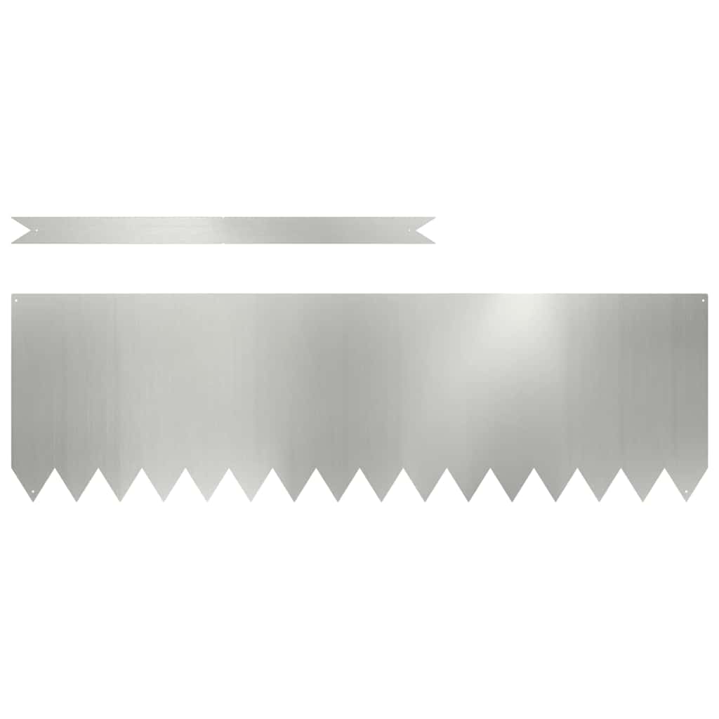 Vidaxl tuinrand 20 pcs zilver 100 x 0.05 x 20 cm gegalvaniseerd staal