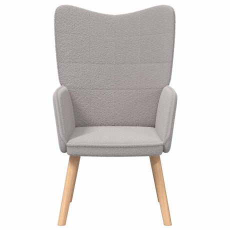 Vidaxl fauteuil lichtgrijs 62 x 67 x 95,5 cm sherpa stof