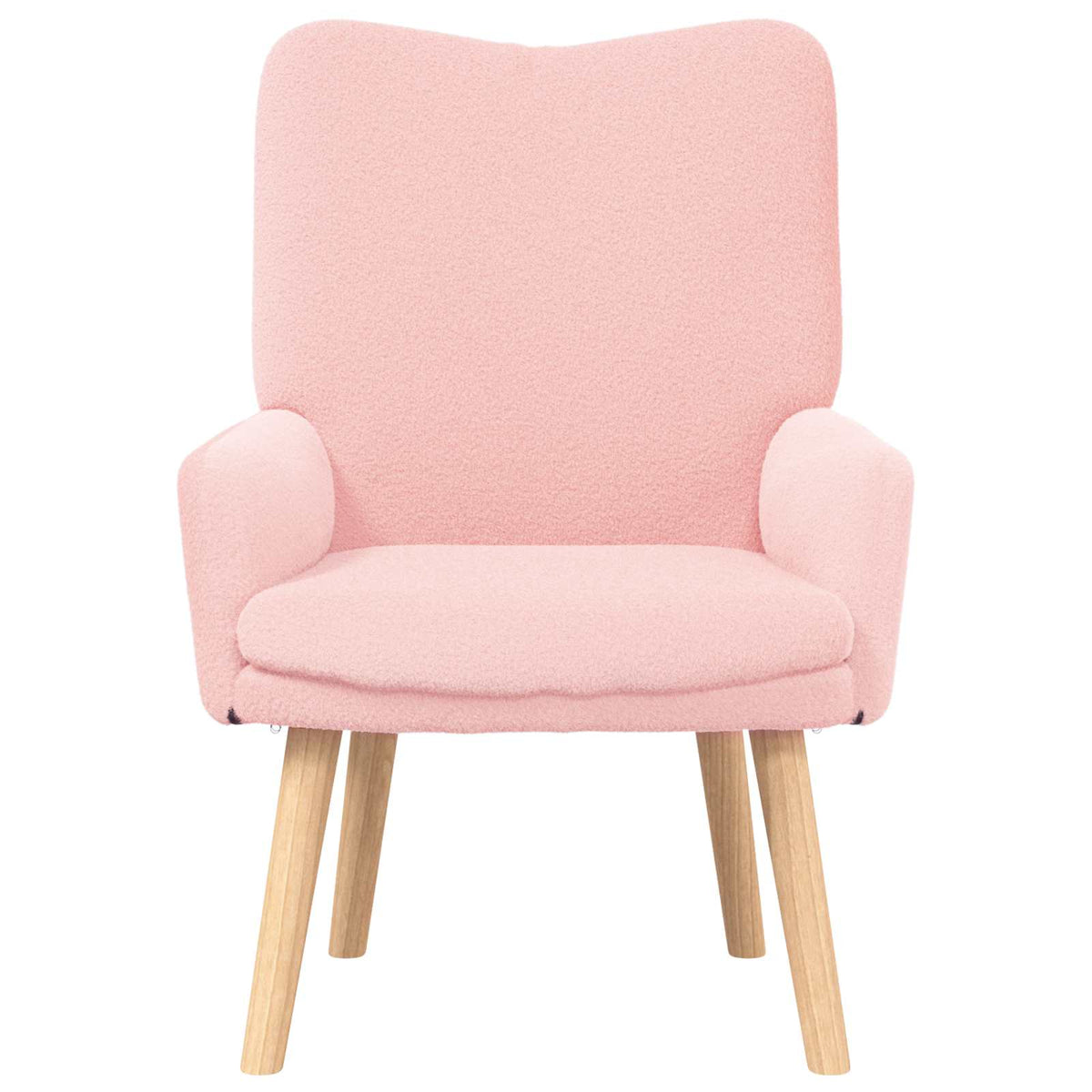 Vidaxl fauteuil roze 63 x 67 x 94 cm schapenstof en triplex