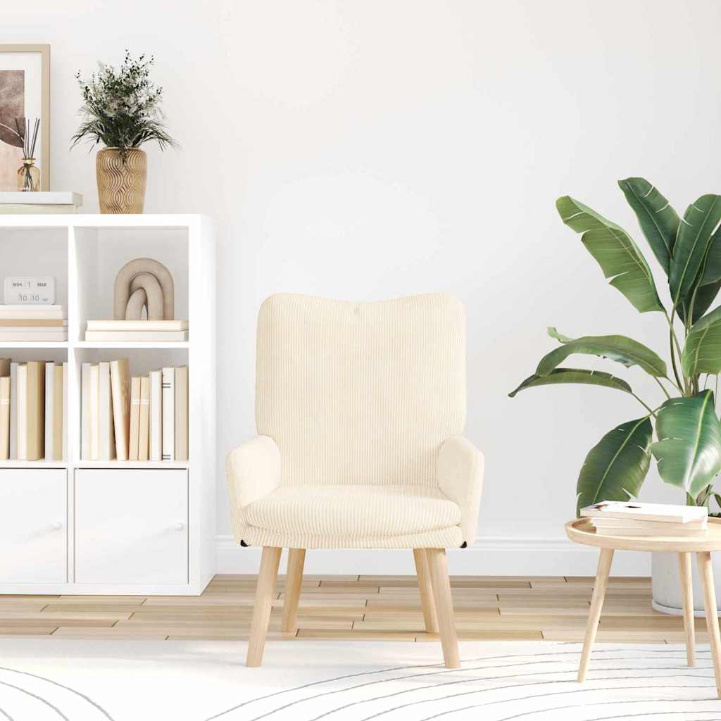 Vidaxl fauteuil crème 63 x 67 x 94 cm stof