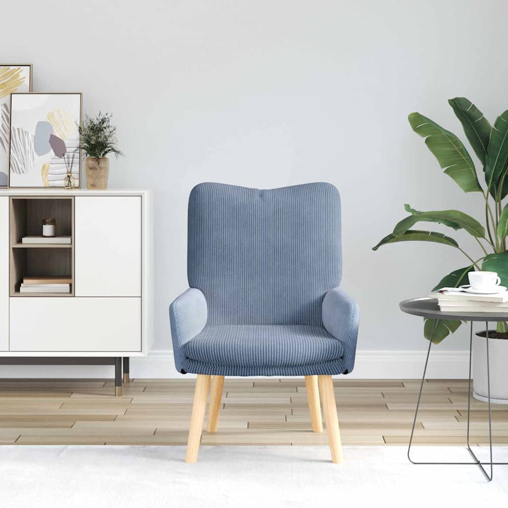 Vidaxl fauteuil blauw 63 x 67 x 94 cm stof