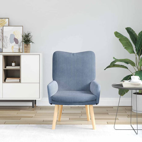 Vidaxl fauteuil blauw 63 x 67 x 94 cm stof