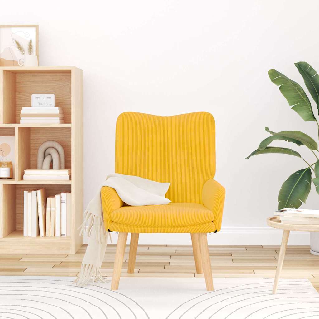 Vidaxl fauteuil lichtgeel 63 x 67 x 94 cm stof