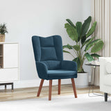 Vidaxl fauteuil blauw 63 x 67 x 94 cm fluweel