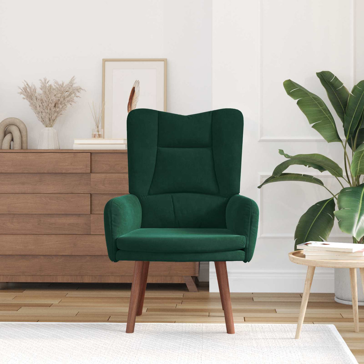 Vidaxl fauteuil donkergroen 63 x 67 x 94 cm fluweel