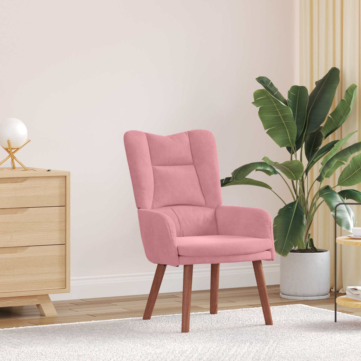 Vidaxl fauteuil roze 63 x 67 x 94 cm fluweel