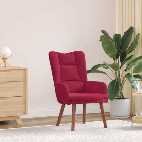 Vidaxl fauteuil wijnrood 63 x 67 x 94 cm fluweel