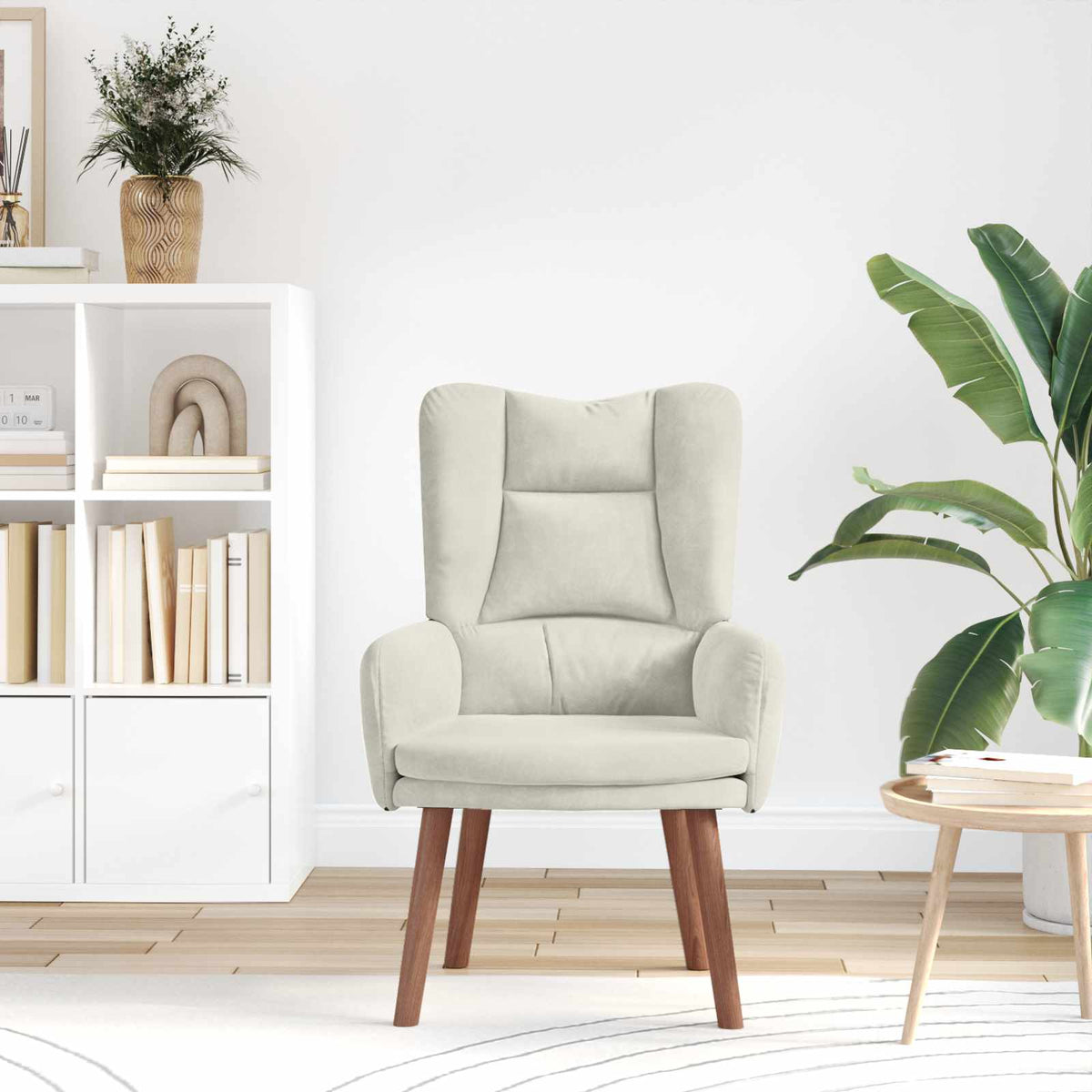 Vidaxl fauteuil crème 63 x 67 x 94 cm fluweel
