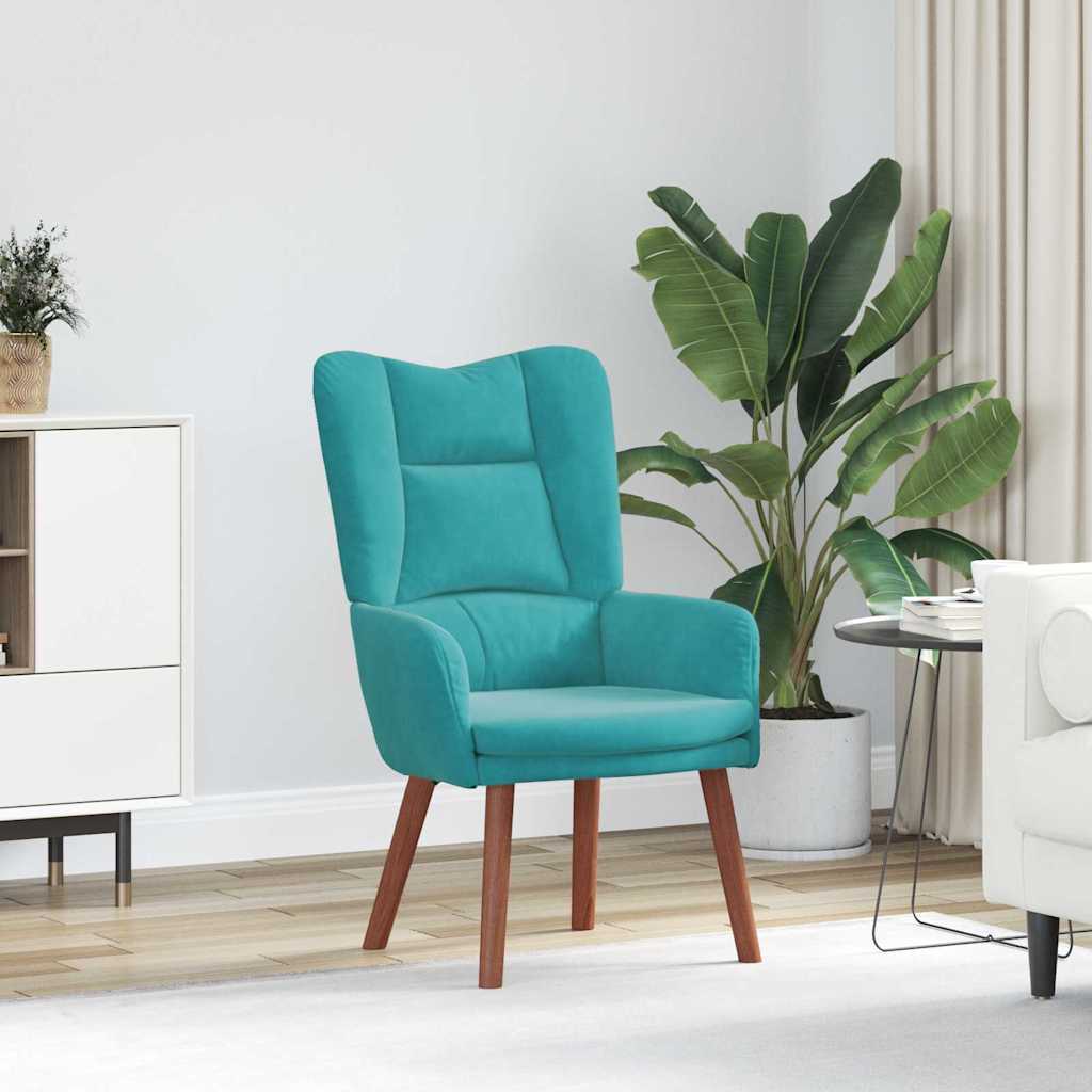 Vidaxl fauteuil turquoise 63 x 67 x 94 cm fluweel