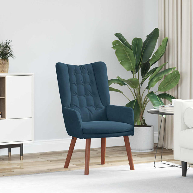 Vidaxl fauteuil blauw 63 x 67 x 94 cm fluweel
