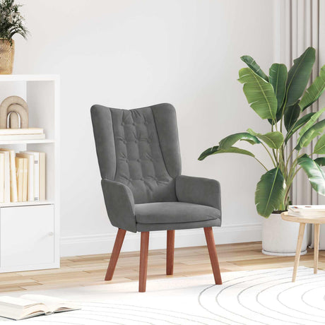 Vidaxl fauteuil donkergrijs 63 x 67 x 94 cm fluweel