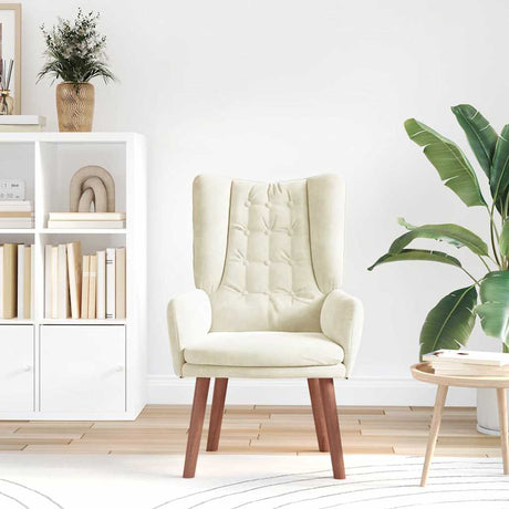 Vidaxl fauteuil crème 63 x 67 x 94 cm fluweel