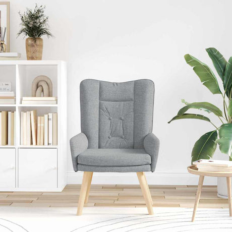 Vidaxl fauteuil lichtgrijs 63 x 67 x 94 cm stof en multiplex