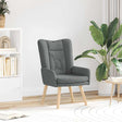 Vidaxl fauteuil donkergrijs 63 x 67 x 94 cm stof en multiplex