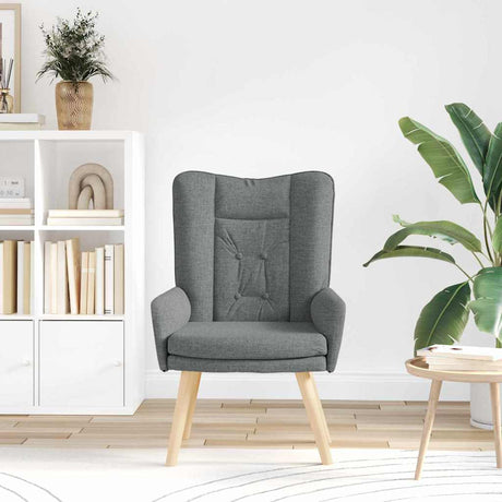 Vidaxl fauteuil donkergrijs 63 x 67 x 94 cm stof en multiplex