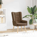 Vidaxl fauteuil bruin 63 x 67 x 94 cm stof en multiplex