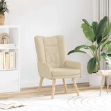 Vidaxl fauteuil crème 63 x 67 x 94 cm stof en multiplex