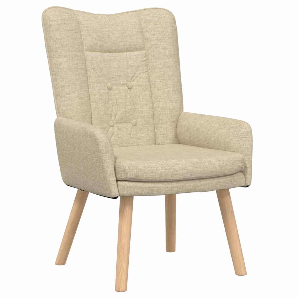 Vidaxl fauteuil crème 63 x 67 x 94 cm stof en multiplex