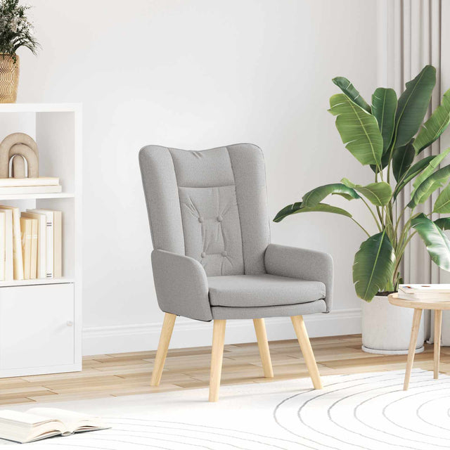 Vidaxl fauteuil wolkengrijs stof en multiplex