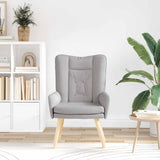 Vidaxl fauteuil wolkengrijs stof en multiplex