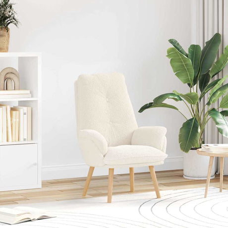 Vidaxl fauteuil crème 69 x 74 x 93 cm sherpa stof
