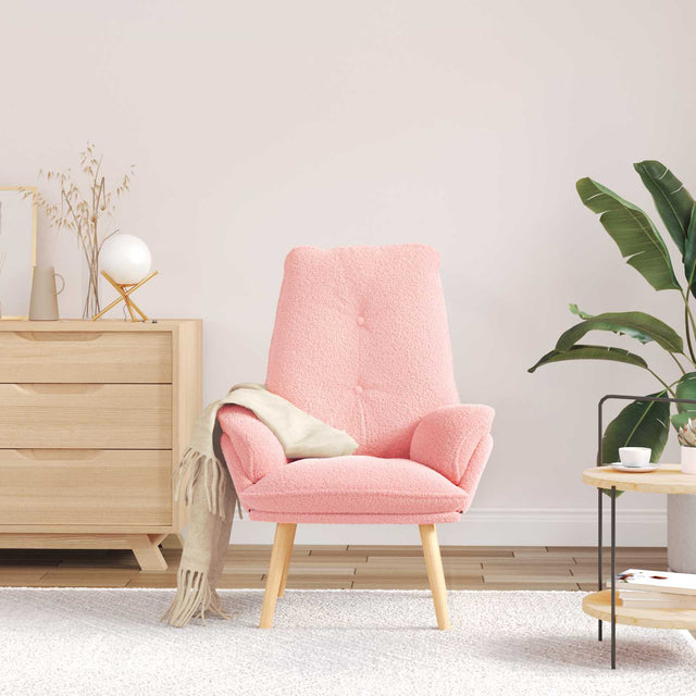 Vidaxl fauteuil roze 69 x 74 x 93 cm sherpa stof