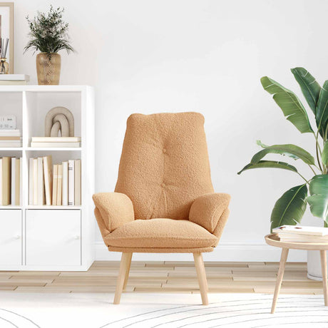 Vidaxl fauteuil beige 69 x 74 x 93 cm sherpa stof