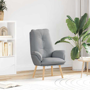 Vidaxl fauteuil lichtgrijs 69 x 74 x 93 cm stof en multiplex