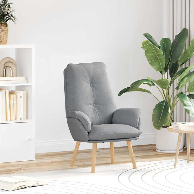 Vidaxl fauteuil lichtgrijs 69 x 74 x 93 cm stof en multiplex