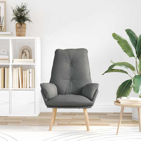 Vidaxl fauteuil donkergrijs 69 x 74 x 93 cm stof en multiplex