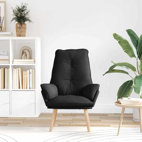 Vidaxl fauteuil zwart 69 x 74 x 93 cm stof en multiplex