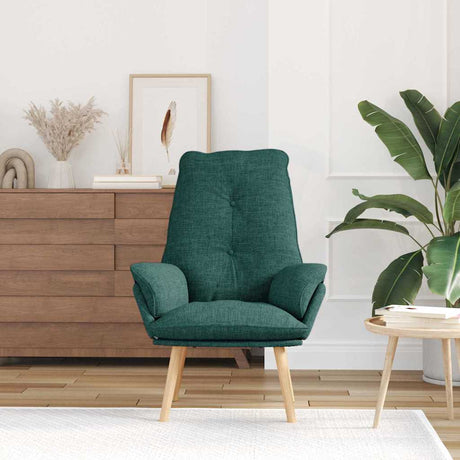 Vidaxl fauteuil donkergroen 69 x 74 x 93 cm stof en multiplex