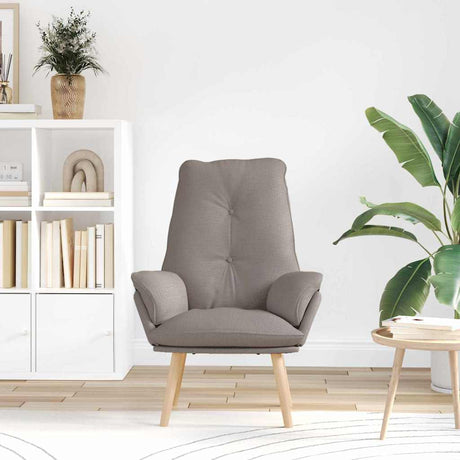 Vidaxl fauteuil taupe polyester en multiplex