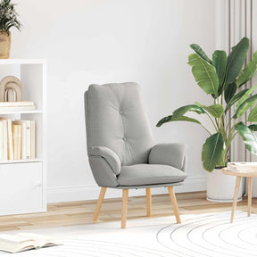 Vidaxl fauteuil wolkengrijs polyester en multiplex