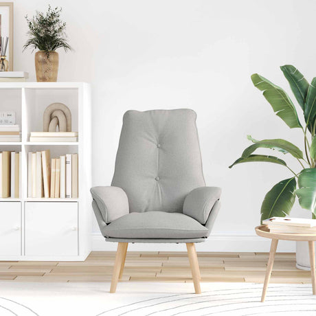 Vidaxl fauteuil wolkengrijs polyester en multiplex