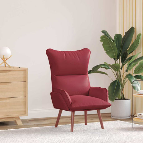 Vidaxl fauteuil wijnrood 69 x 74 x 93 cm kunstleer