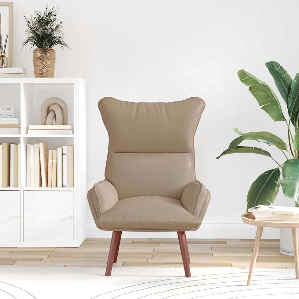 Vidaxl fauteuil cappuccino 69 x 74 x 93 cm kunstleer
