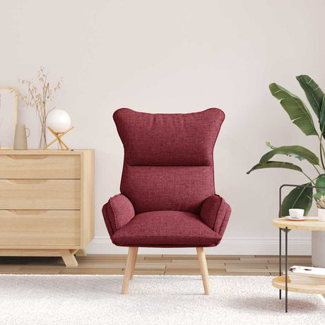 Vidaxl fauteuil wijnrood 69 x 74 x 93 cm stof en multiplex
