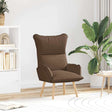 Vidaxl fauteuil bruin 69 x 74 x 93 cm stof en multiplex