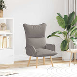 Vidaxl fauteuil taupe stof en multiplex