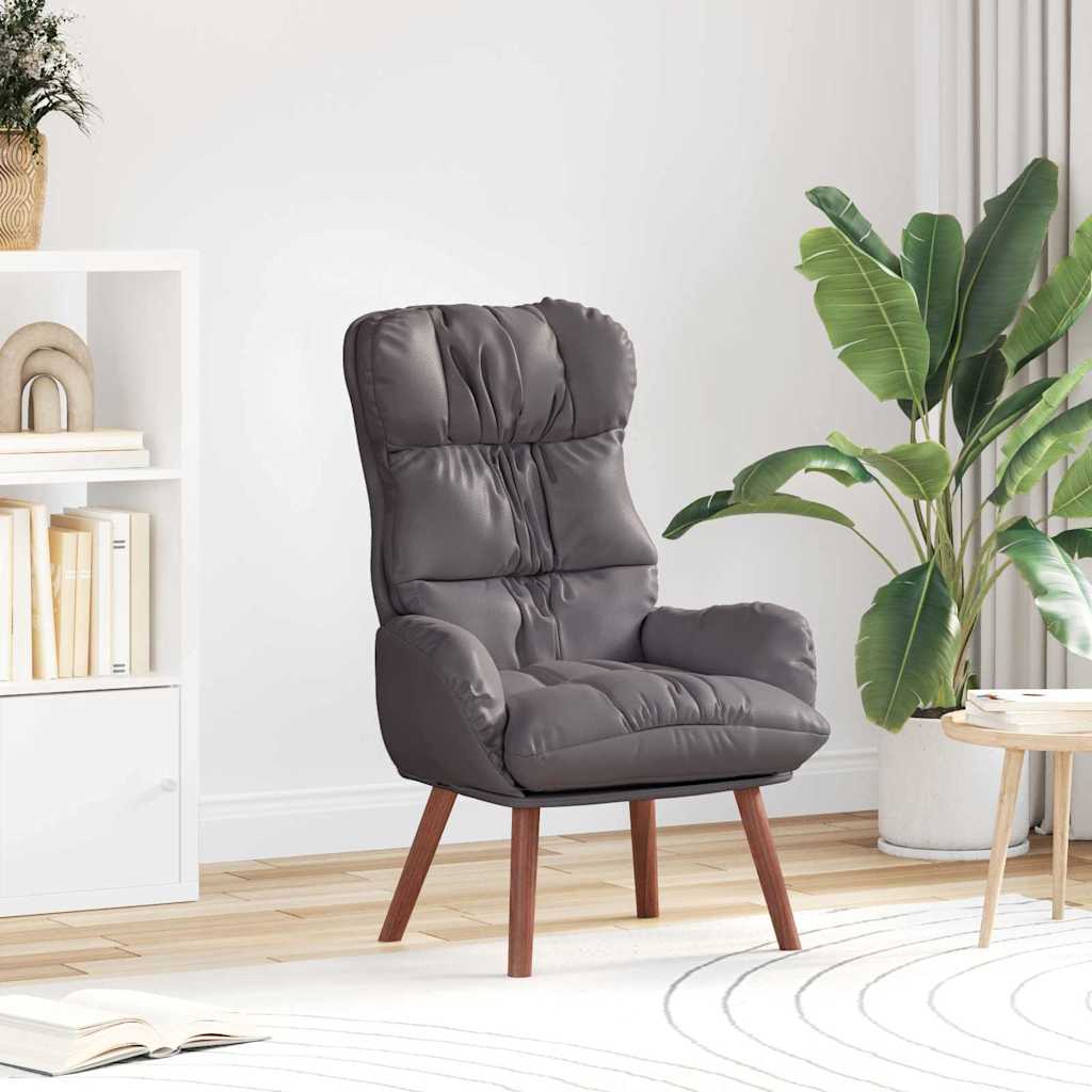 Vidaxl fauteuil grijs 69 x 74 x 93 cm kunstleer