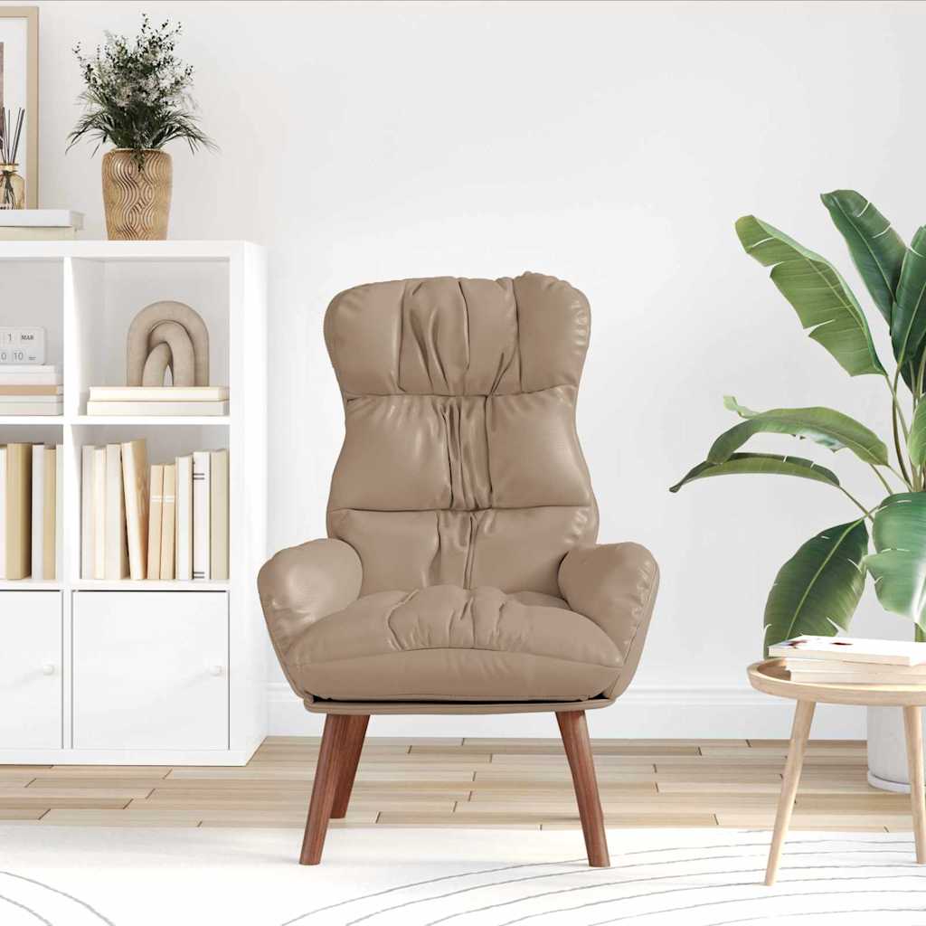 Vidaxl fauteuil cappuccino 69 x 74 x 93 cm kunstleer